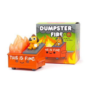 100% SOFT DUMPSTER FIRE "THIS IS FINE" VINYL FIGURE