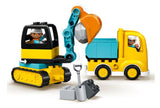 LEGO DUPLO TRUCK AND TRACKED EXCAVATOR