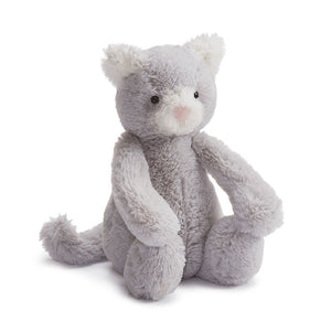 JC BASHFUL KITTEN GRAY WHITE MEDIUM 12"