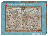 PZ 1000 HEYE RETRO WORLD MAP